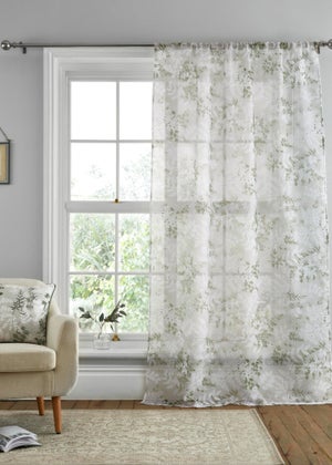 Dreams & Drapes Tiverton Green Voile Panel