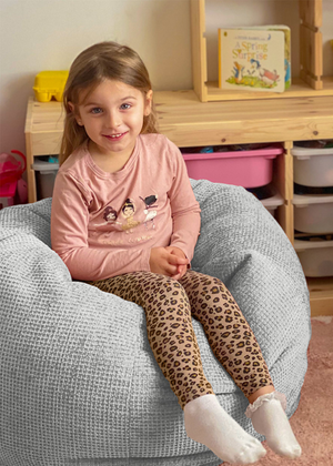 rucomfy Waffle Mini Slouchbag Platinum Grey Beanbag