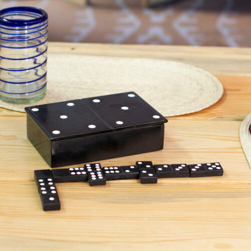 28-Piece Marble Domino Game With Storage Box Mexico, 'Mexican Family Night'