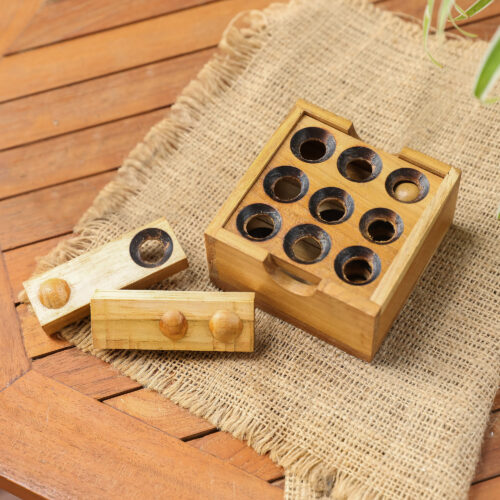Artisan Crafted Upcycled Teak Wood Puzzle from Java, 'Target'