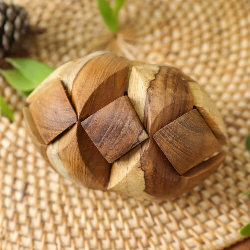 Artisan Crafted Wooden Puzzle or Executive Desk Game, 'Small Pillow'