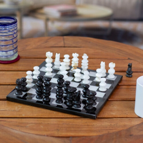 Collectible Stone Chess Set, 'Triumph'