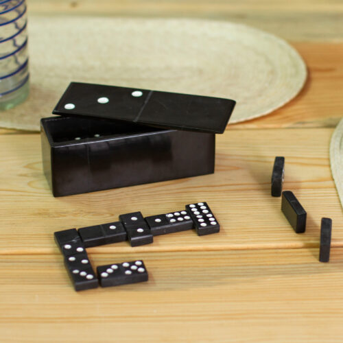 Grey Marble Domino Set from Mexico (6 Inch), 'Fascinating Challenge'