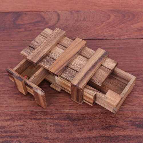 Hand Made Raintree Wood Puzzle Game, 'Double Magic'