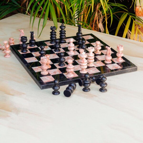 Handcrafted Marble Chess Set (Large), 'Glorious Battle'
