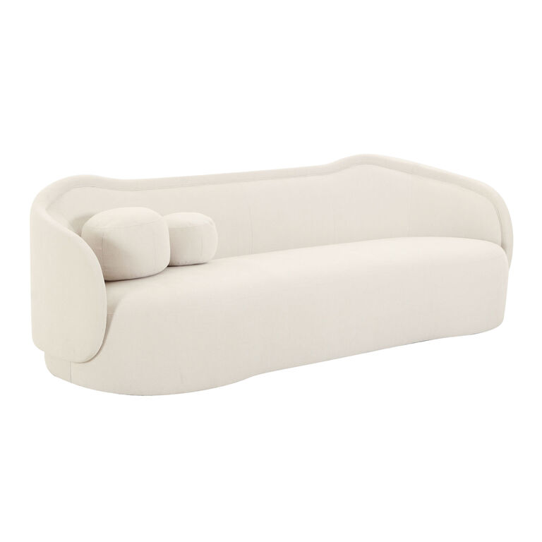 Carthage Textured Velvet Modern Sofa