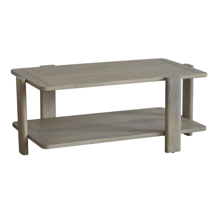 Domitia Wood Coffee Table with Shelf