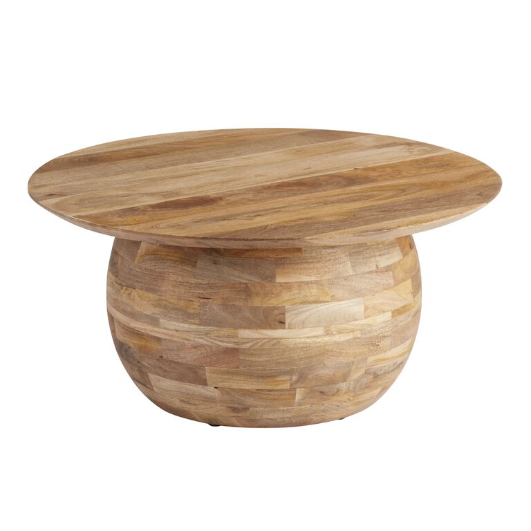 Gregor Round Driftwood Wood Ball Coffee Table