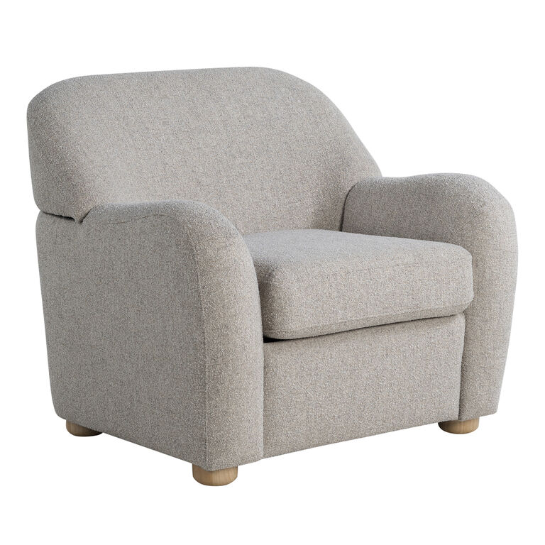 Harmony Boucle Swoop Arm Upholstered Chair